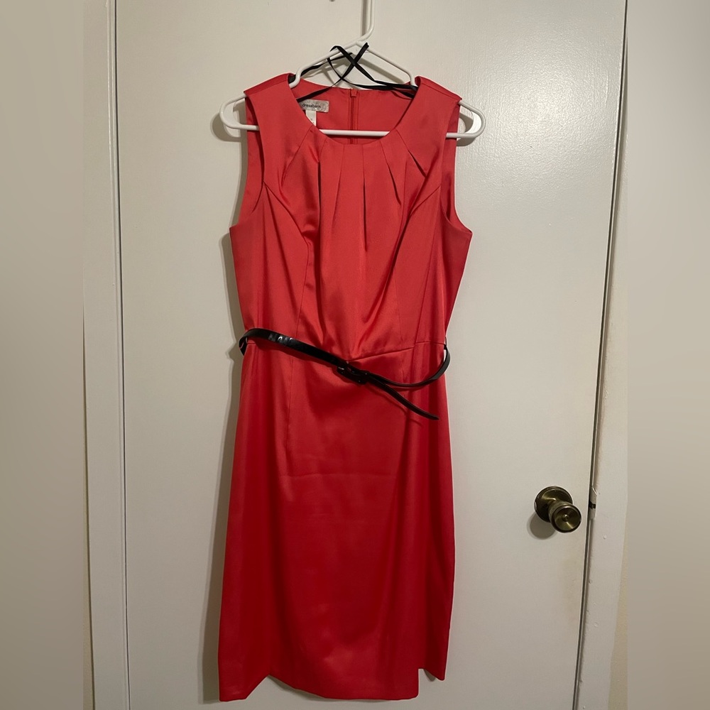 Coral/Orange Dressbarn Sheath Dress Size 12
